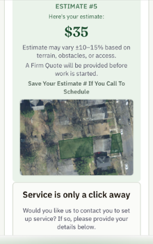 See Your Estimate Request a call form
