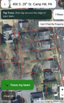 Enter Your Address Tracing the lawn